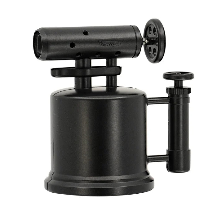 Vector Quadpump Black Matte Table Torch Lighter With Punch and Spire - QUADPUMP5
