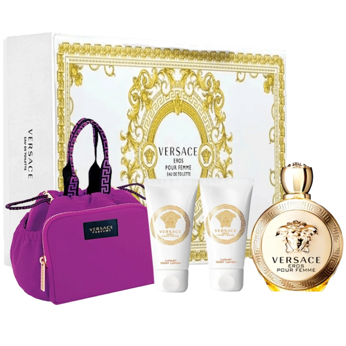 Versace Eros Pour Femme Eau De Toilette 4-Piece Gift Set for Women