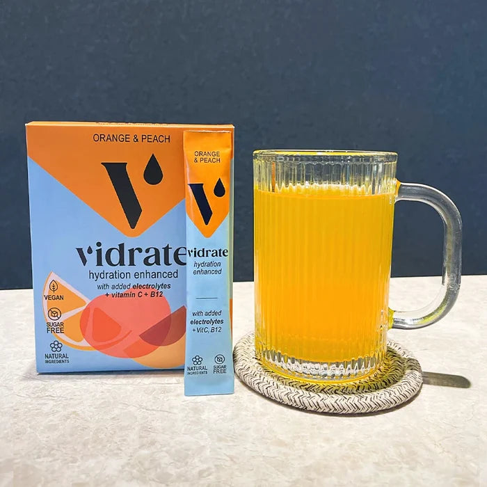ViDrate Orange & Peach Electrolyte Hydration 10 Sachets