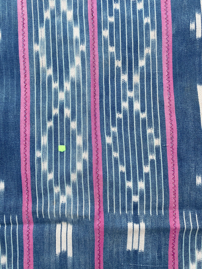 West African Mali Shibori Indigo Throw X