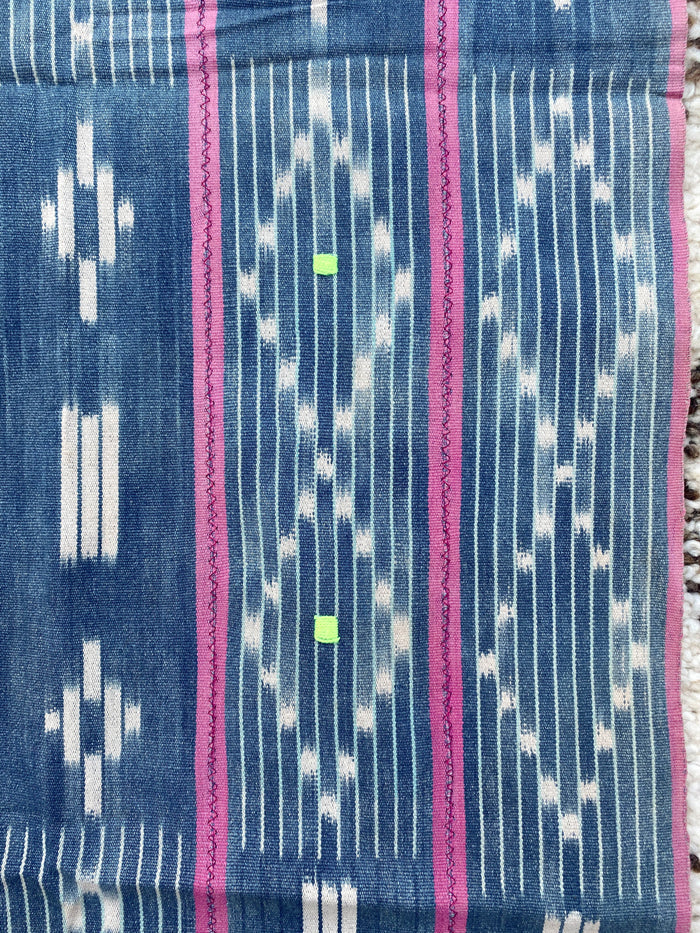 West African Mali Shibori Indigo Throw X