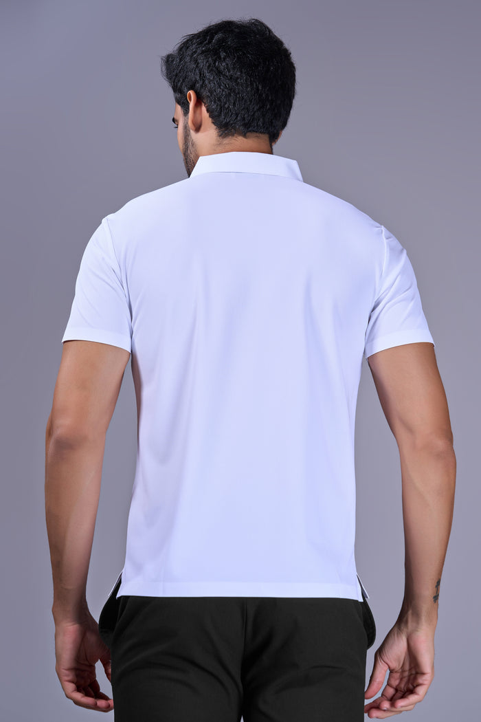 White - 2 Button Stitchless Polo