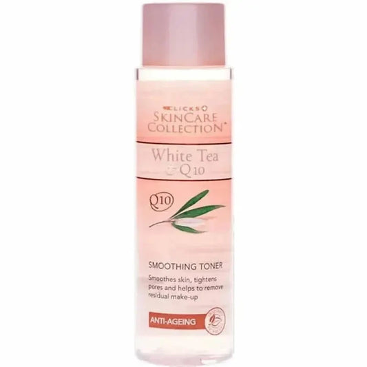 White Tea & Q10 anti-ageing smoothing toner 200ml bottle with natural skin care ingredients