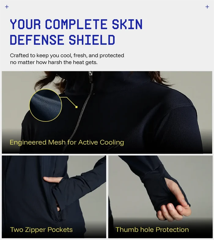 Womens Sunscreen Jacket Ice