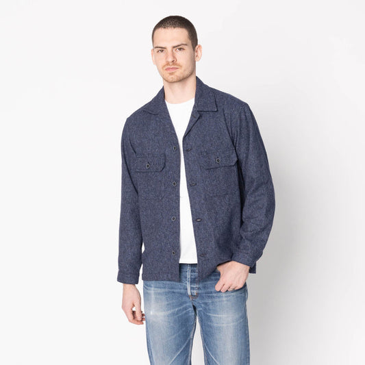 Work Shirt - Herringbone Triple Twist - Indigo by Naked & Famous Denim