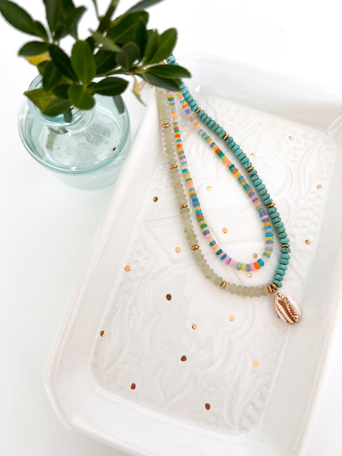 Yellow Mix Fire Opal Necklace