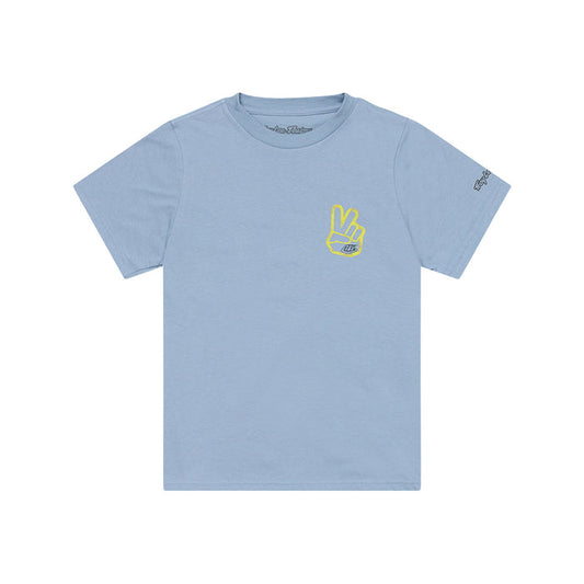 Youth Short Sleeve Tee Peace Out Smoke Blue