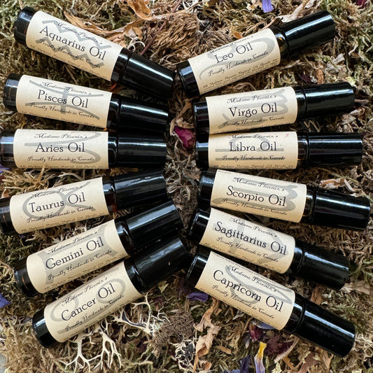 Zodiac Magic Astrological Sun Sign Roller Oil Magical Perfume (FULL SET)